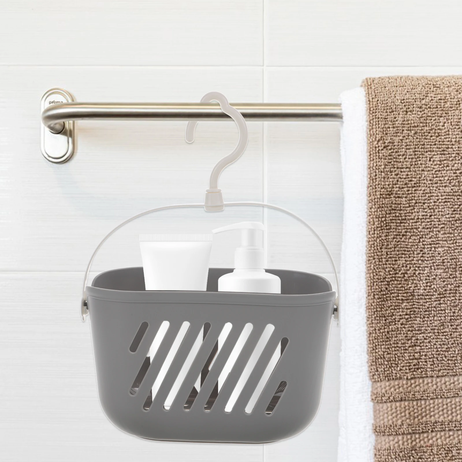 

Bathroom Hanging Basket Storage Organizer Smooth Space Saving Toiletries Holder Shower Basket For Bathroom