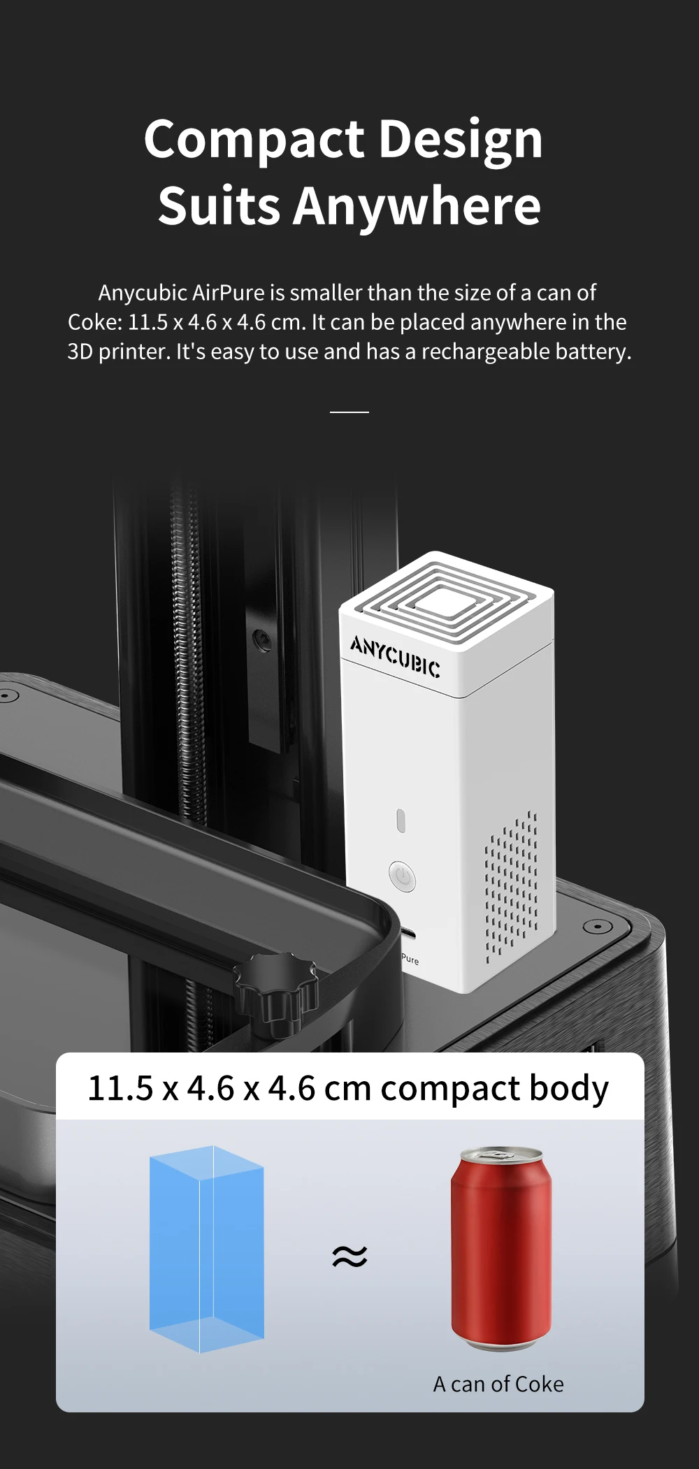 ANYCUBIC 3D-Drucker-Ersatzteile, Luftreiniger, 2 Stück/Set, Zubehör für 3D-Drucker der Photon-Serie, Photon LCD 3D-Drucker. – Detail 3
