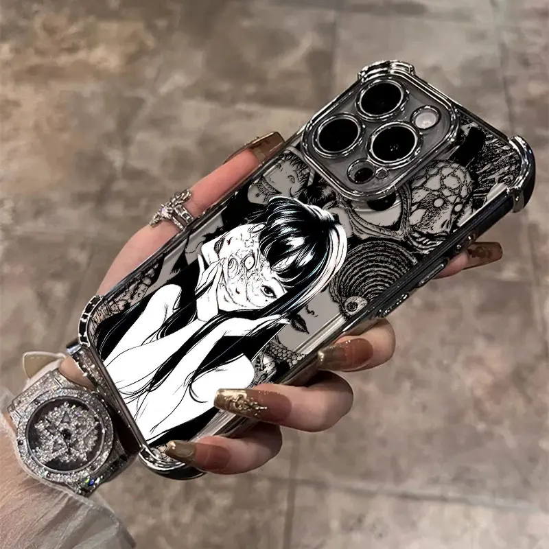 حافظة لهاتف آيفون 16 15 14 13 12 11 Pro Max X XR XSMax 7 8 Plus غطاء خلفي مضاد للسقوط