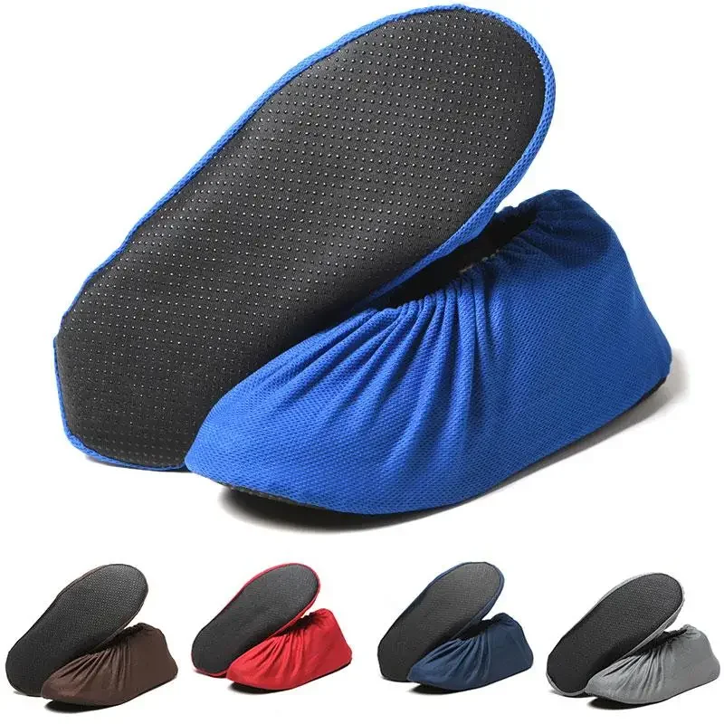 New Household Non-woven Shoe Covers Thick Reusable Non-slip Overshoes Indoor Keep Floor Carpet Cleaning Shoes Slippers Protector