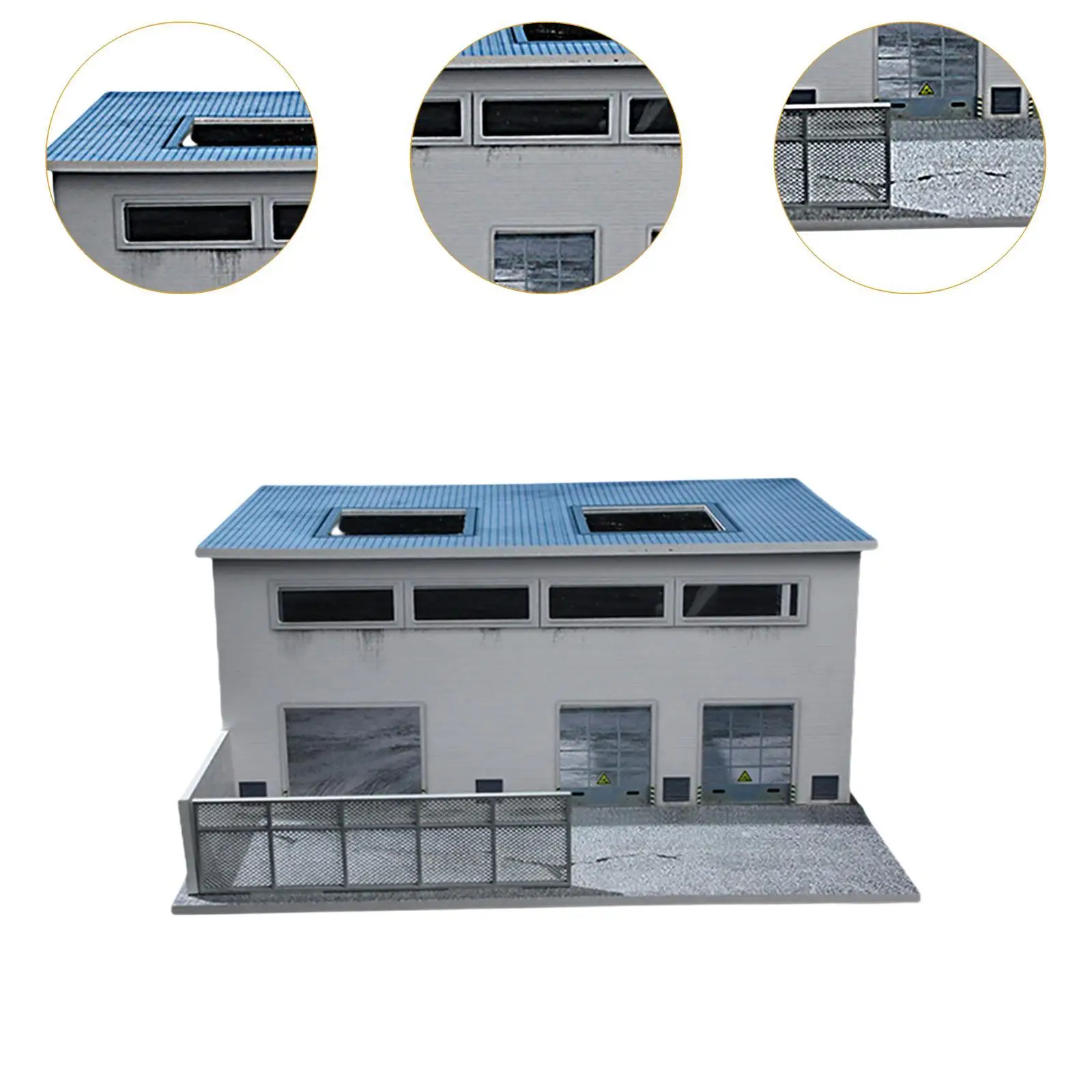 1/64 Model Parking Organizer Realistic Model Display Decorative Acrylic Diorama Collectibles with Lights Facility Light Scene