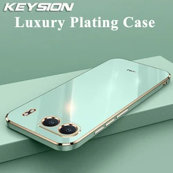 KEYSION Luxury Plating Case for OnePlus Nord 4 Soft TPU Silicone Square Shockproof Phone Back Cover for OnePlus Nord 4