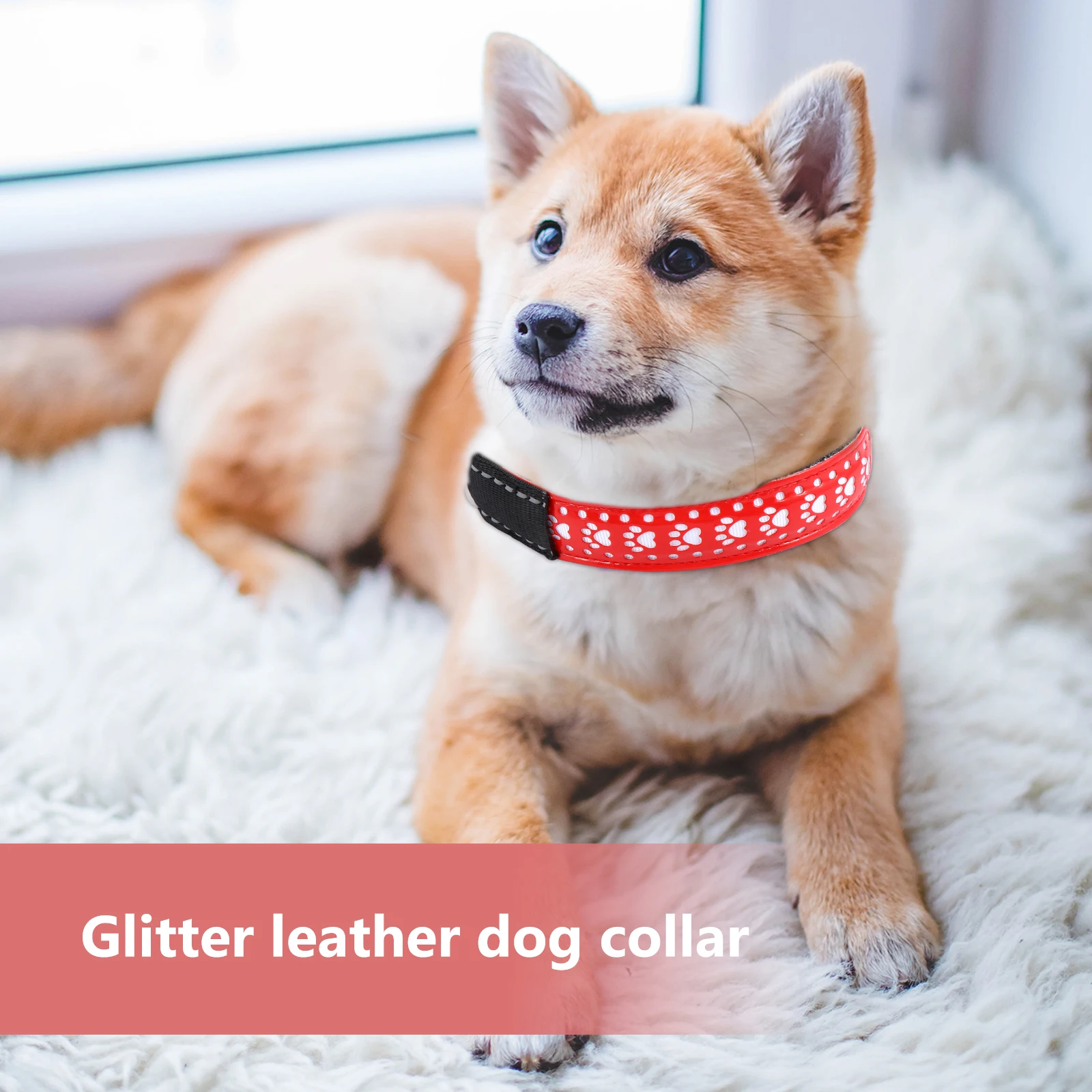 Dog Glow Collar 3 Modes Flash Constant Light Adjustable Buckle Pet Dog Necklace Christmas ABS Box