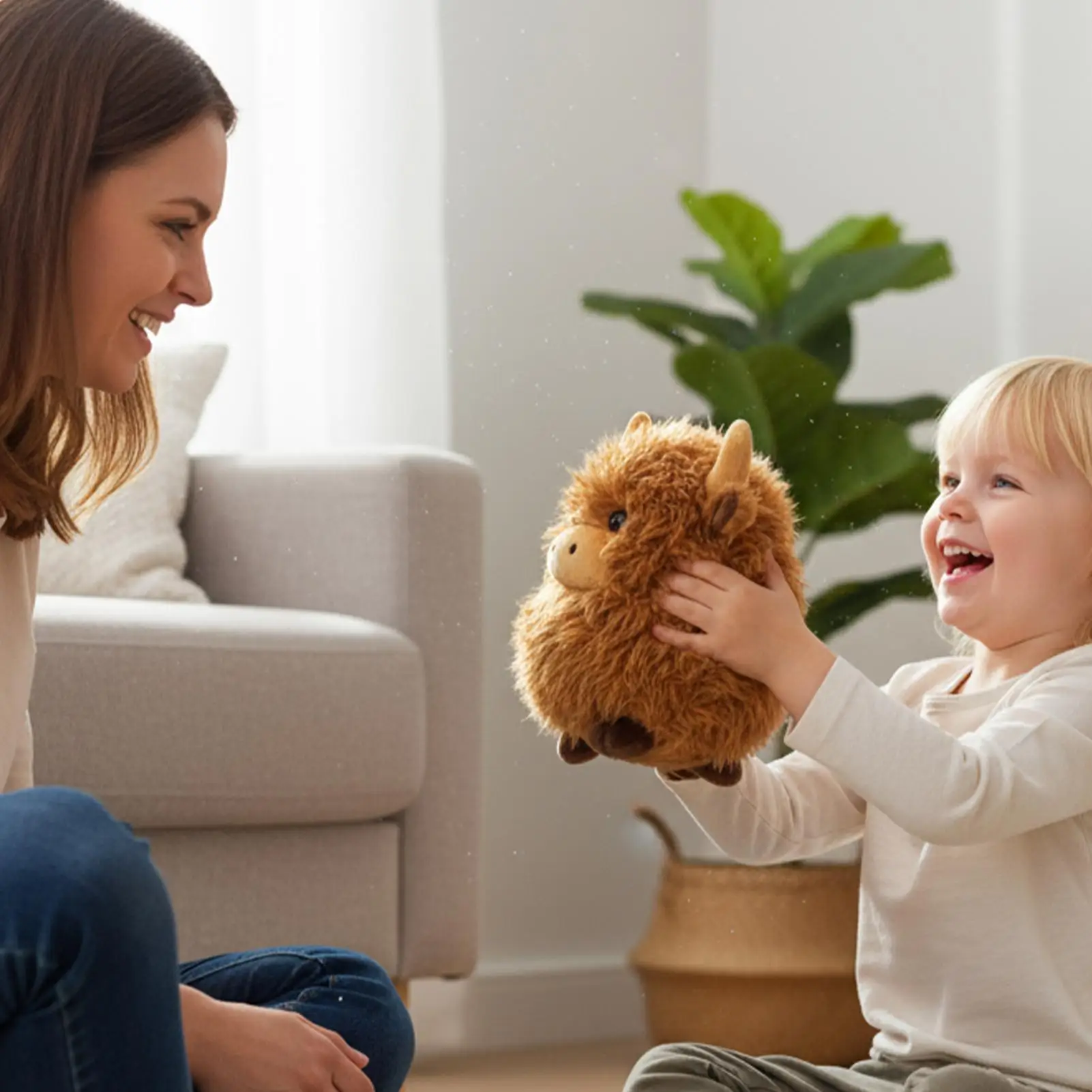 Knuffeldier voor kinderen Knuffelbaar knuffelig zacht pluche dier Koe pop gevuld voor kinderen tieners jongens meisjes verzamelaars vrienden bank