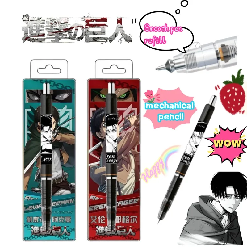 ataque-ao-tita-eren-jaeger-levi-ackerman-alto-valor-de-cor-criativo-novo-lapis-mecanico-anti-chumbo-dos-desenhos-animados-bonito-para-estudantes