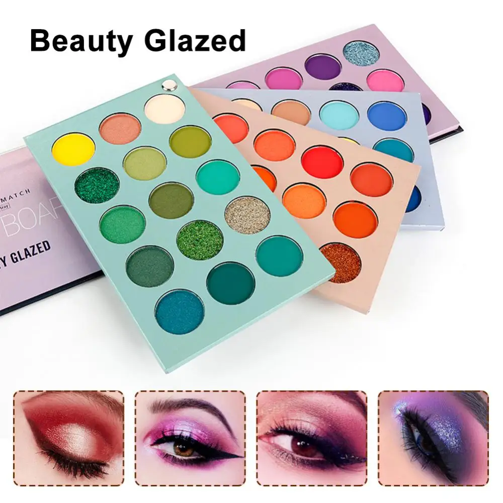 Beauty Glazed 39 kolorów połyskujący matowy brokat paleta cieni do powiek odcienie pigmentowany cień do powiek ciepłe kolory TSLM1