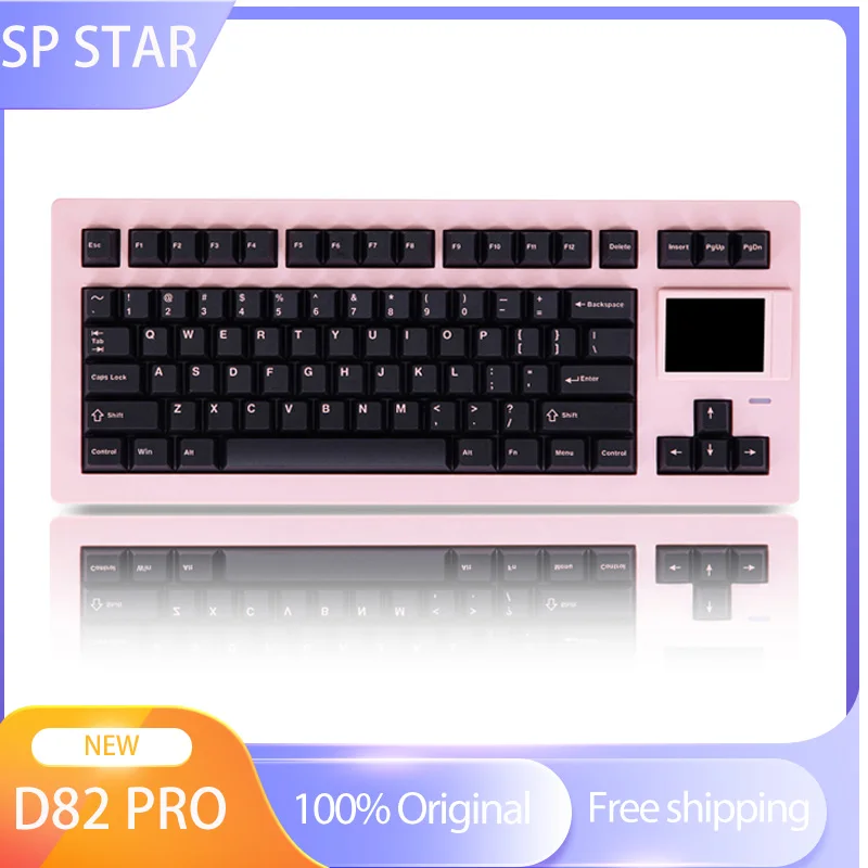 Yicin is SP STAR D82 PRO + Grand écran avec prise en charge GIF, Hot Plug, PlayTriple Mode, Structure de joint de clavier mécanique personnalisée