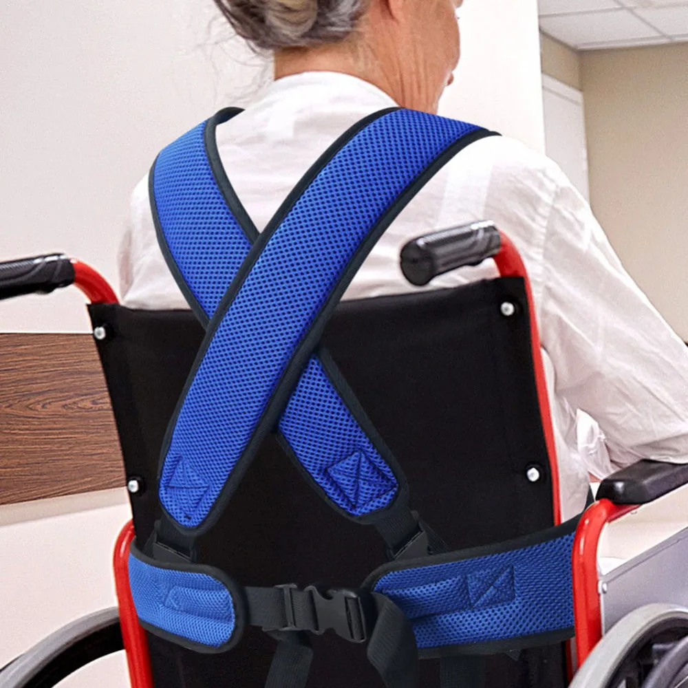 Nieuwe Rolstoel Tailleband Mesh Ademende Ouderen Rolstoel Anti-Fall Azimuth Ondersteuning Comfortabele Vaste Riem