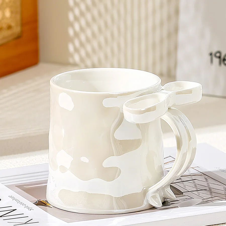 Ceramic cup Water cup Mug  CupLarge capacity High-temperature fired Ivory-white porcelain Set Hotel Inn Tea /