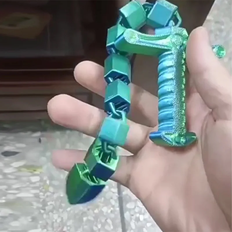 4 ألوان جديدة تشوه السيف سوط عازمة ومشوهة امتدت قفل السيف مرنة الأنشطة المشتركة الضغط لعبة مضحكة #2