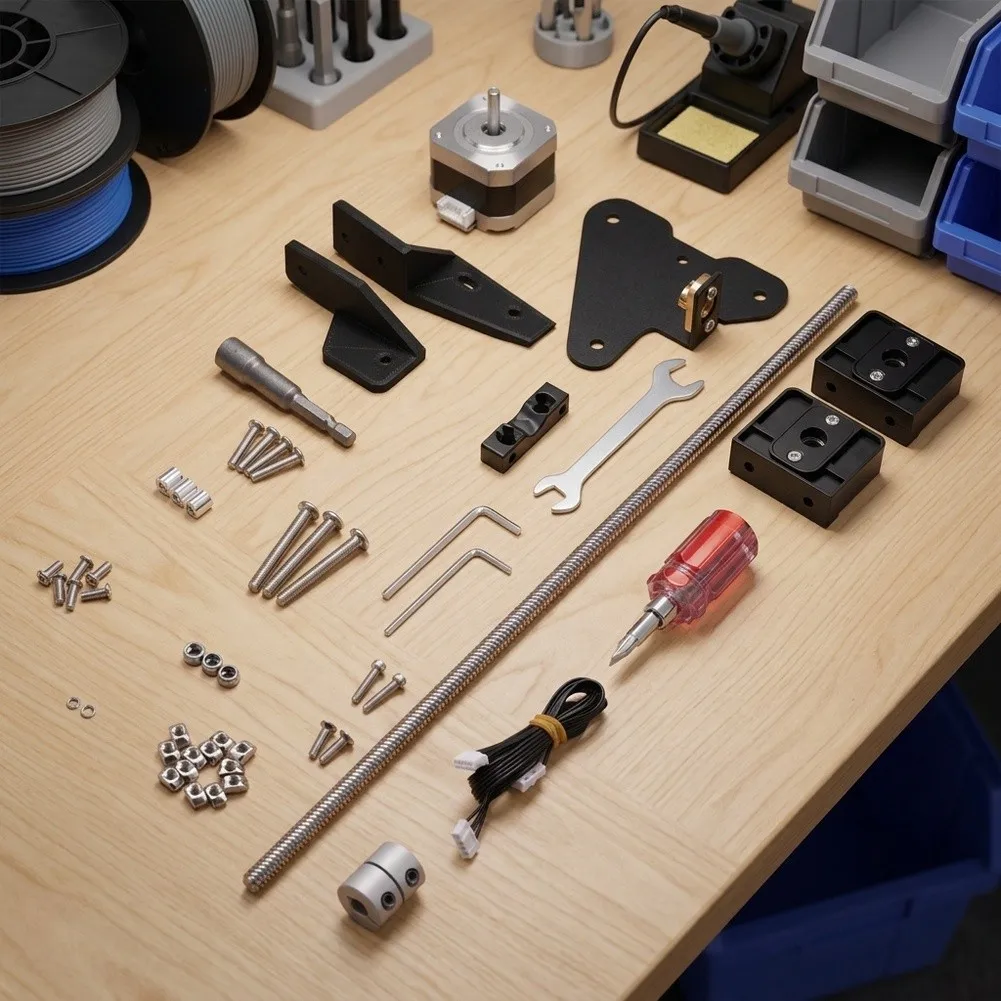 Complete Dual for z Conversion Kit for Ender 3 and For CR-10 3D Printers with All Necessary Mounts Couplers and Fasteners