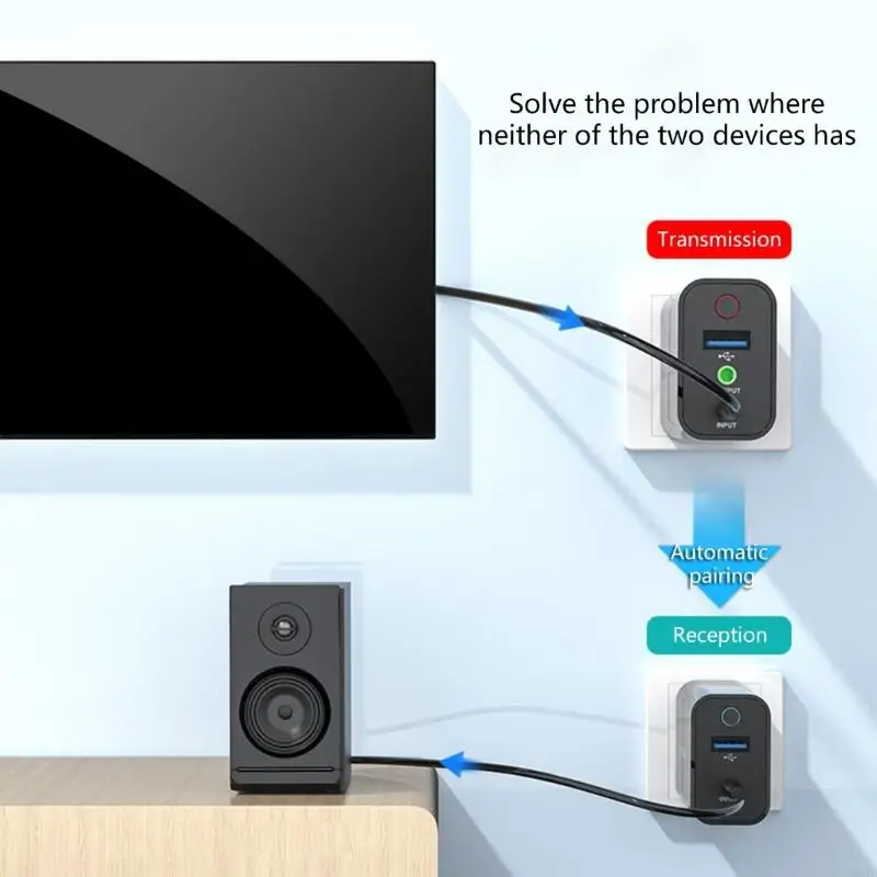 C90F Bluetooth-compatible 5.0 Transmitters Receiver Combo For Speakers TVs Long Ranges Wireless Sound Streaming