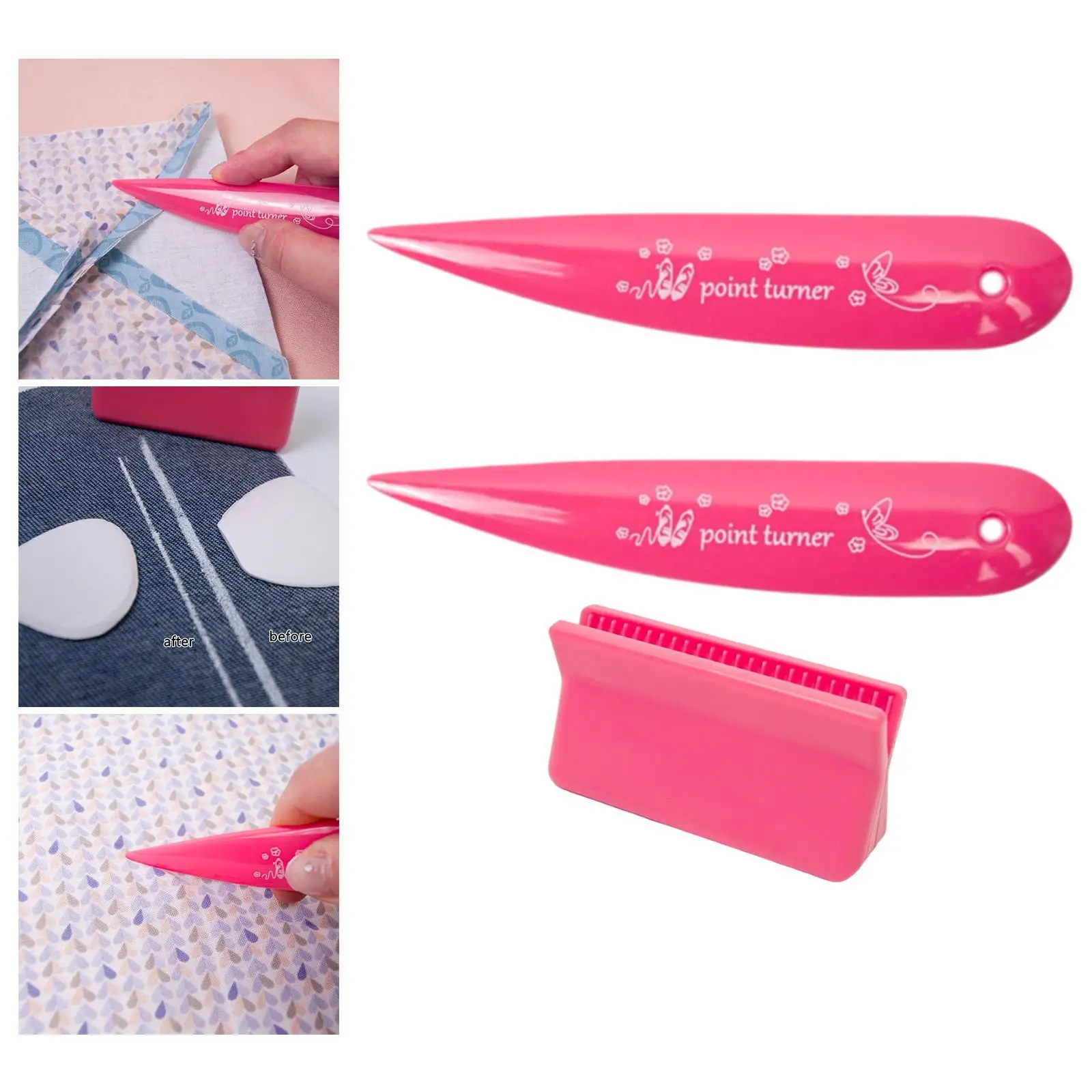 Point Turner Sewing Tool Sewing Edge Crease Tool for Handmade Sewing Fabric