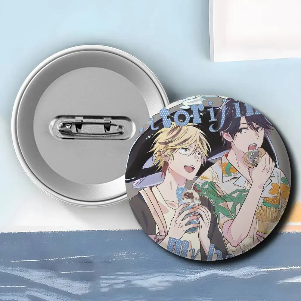 H-hitorijime My Hero Anime Badges Round Exquisite Badge Brooches Creative Pins For Clothes Hat Backpack Gift Accessories
