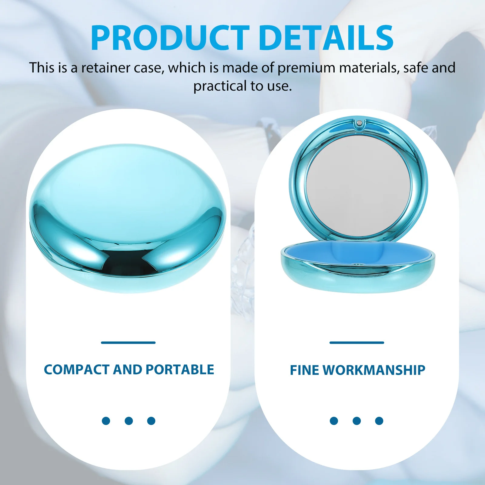 Denture Case thodontic Retainer Box Portable ABS PC Material Storage Container For Braces Dentures Lightweight Practical Multi