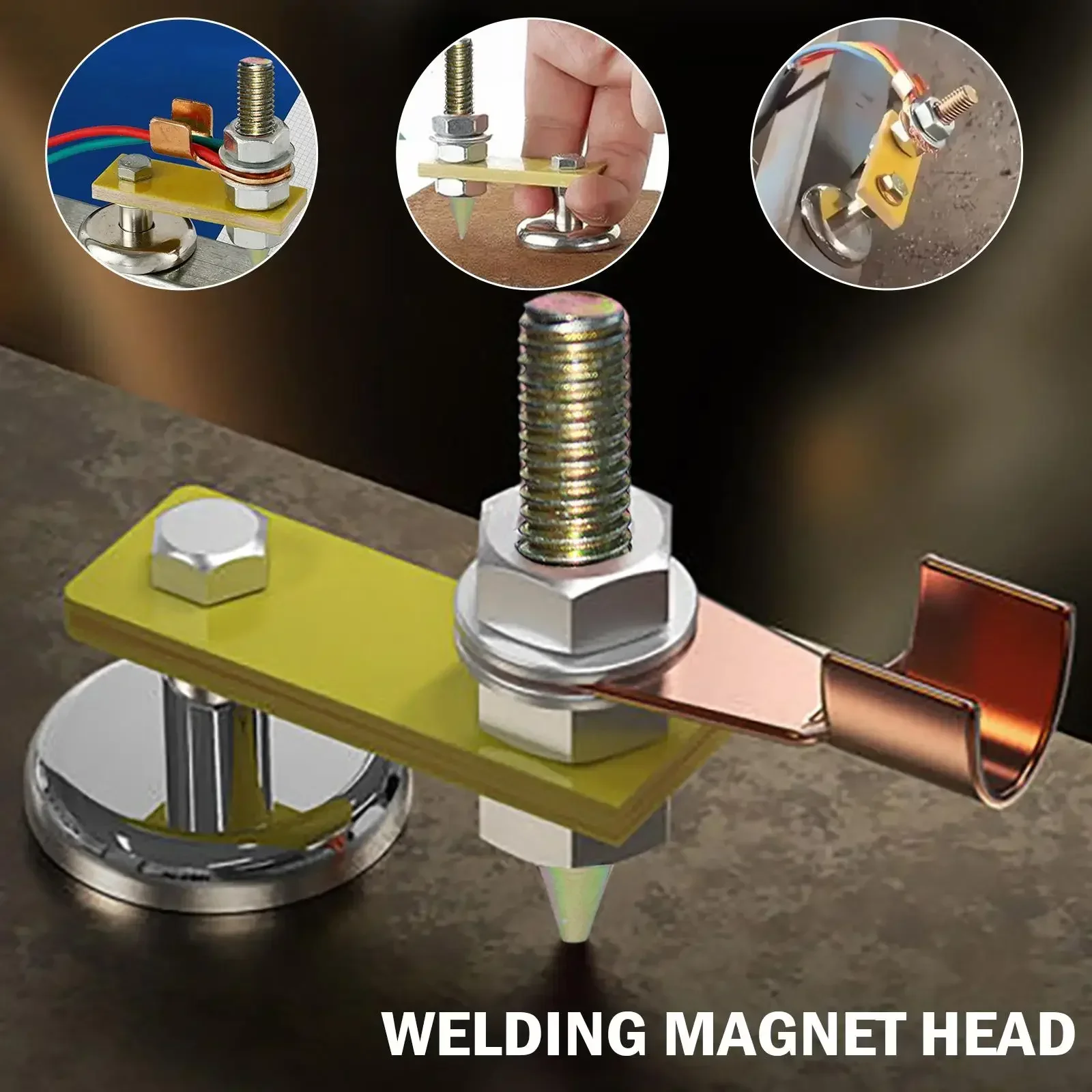 Imagem -02 - Cabeça Magnética Forte do Ímã da Soldadura Fix Ground Clamp Suporte para Ferramentas Elétricas à Terra Hot