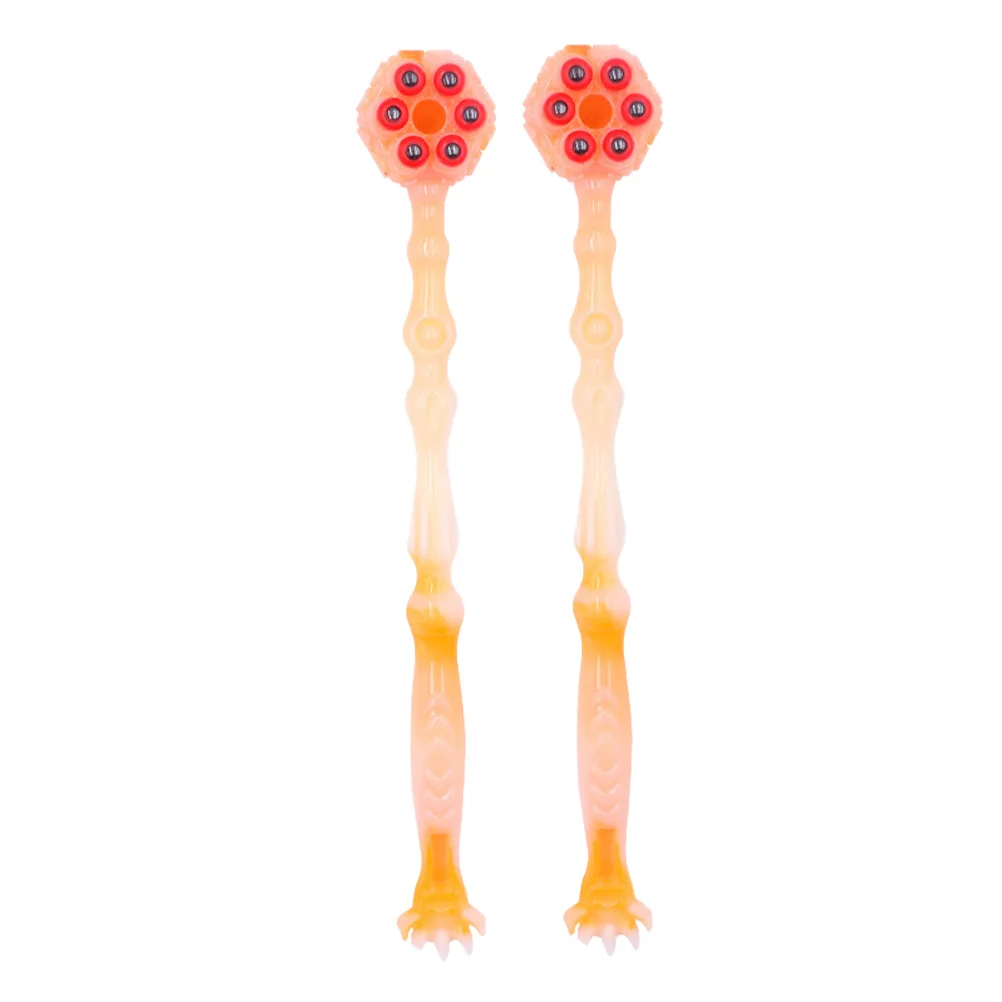 

Massage Hammer Body Massager Back Scratcher Handheld Tool Abs Six Beads Antiskid Smooth Corners Double Heads
