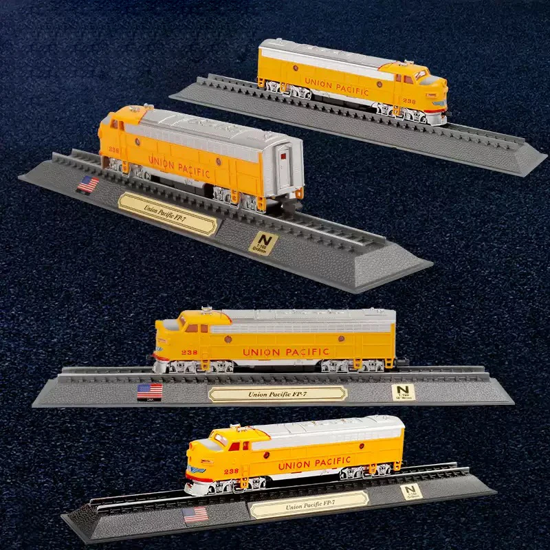 Modelo de Locomotora Diésel Retro Union Pacific FP-7 a Escala N 1/160 de HF Diecast, Colección de Trenes, Juguete de Exhibición, Regalos