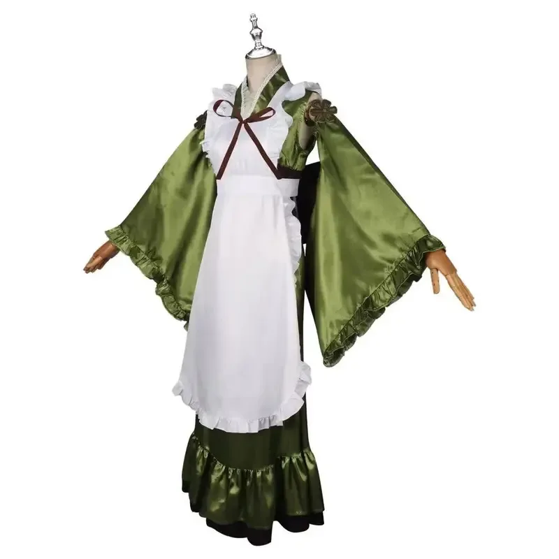 

CyCosplay Christmas Halloween Miku Future Matcha Bafei Apron Green Long Wide Sleeve Animation Performance cos Suit Female