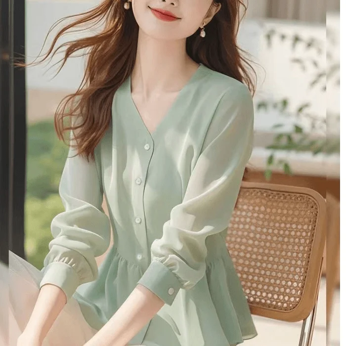 Ele een seda irt feminino faion início do outono high end encantador barriga cobrindo lindo topo para mulheres jovens