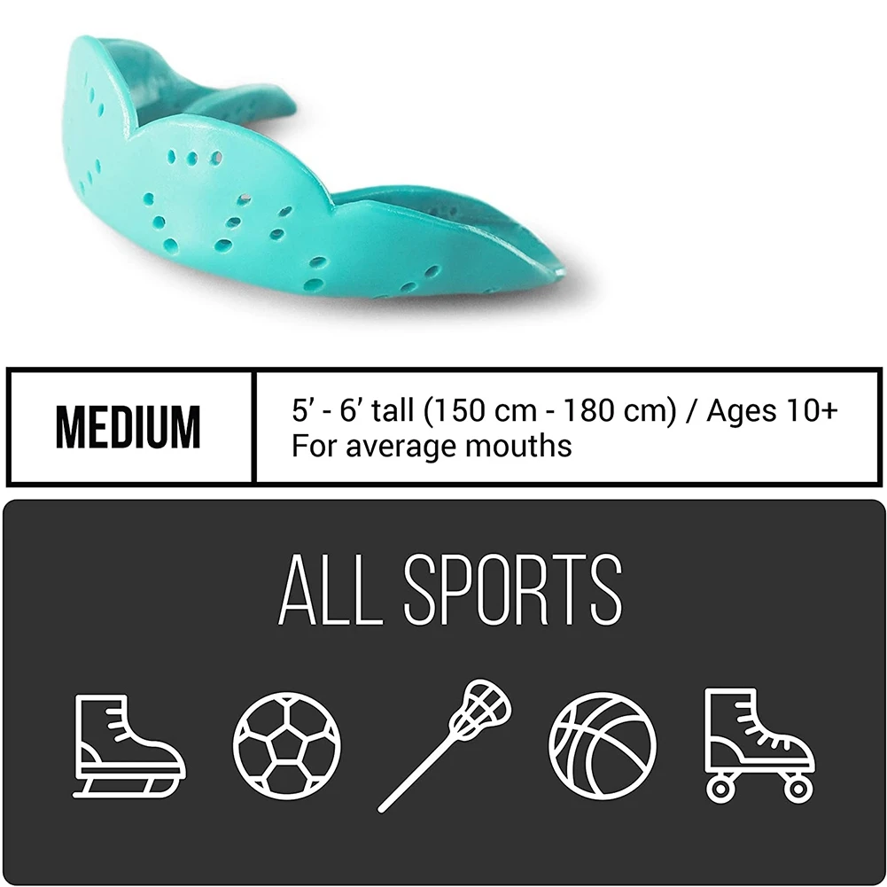 A03V Спортивная капа EVA защита для зубов для взрослых капа для защиты зубов баскетбол регби бокс каратэ, белый