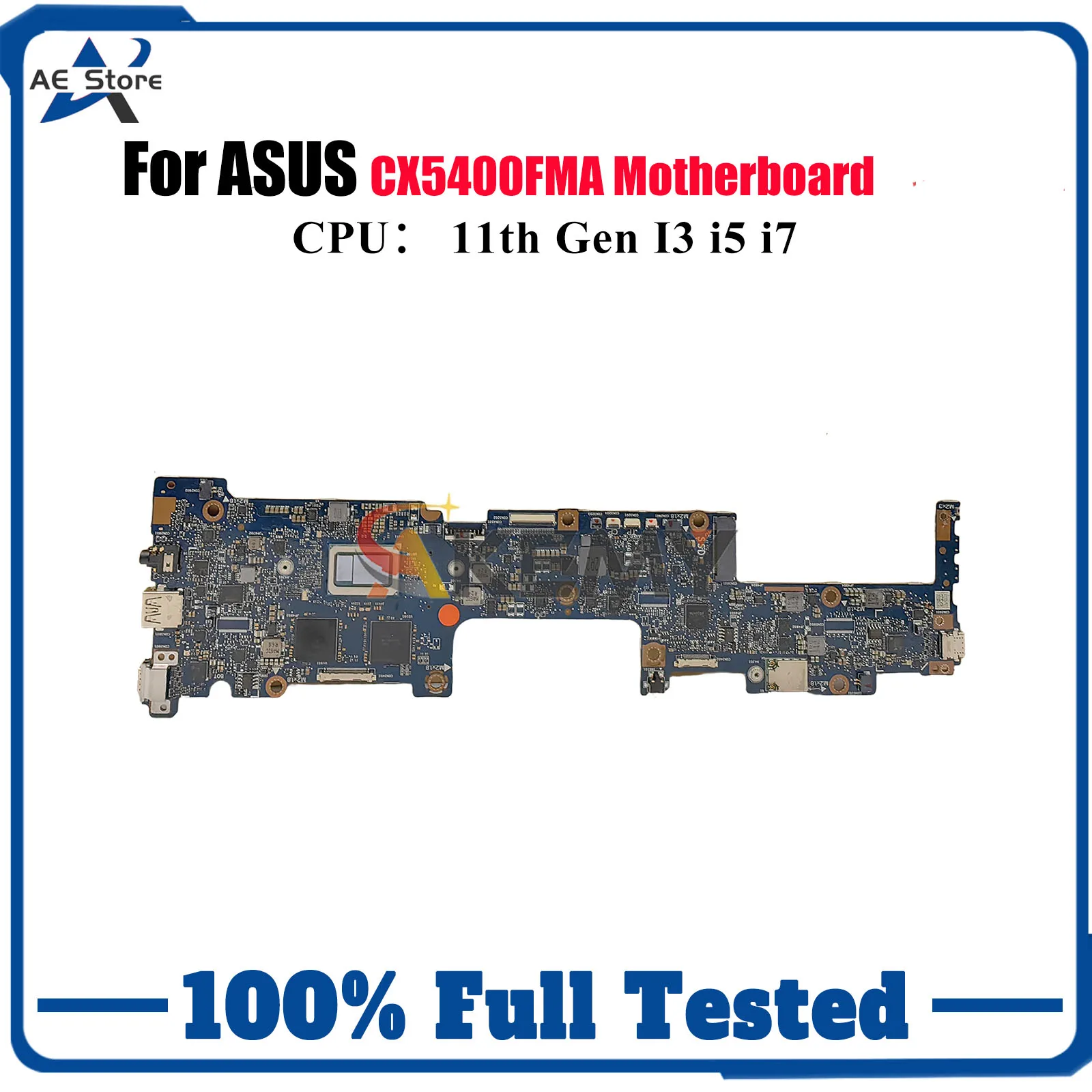 

CX5400FMA Laptop Motherboard For ASUS Chromebook Flip CX5 CX5400F CX5400FMA Mainboard With 11th Gen I3 i5 i7 100% tests OK stk