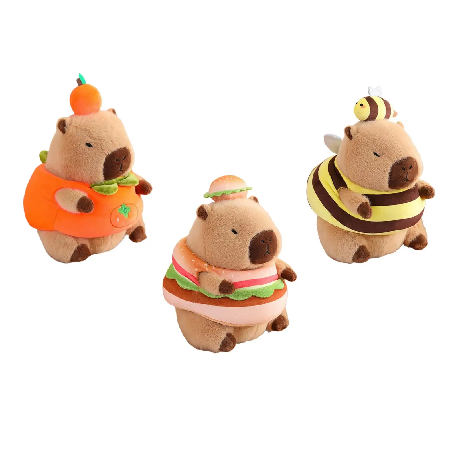 Plush Capybara Transforming Stuffed Capybara Toy Capybara Figure Soft for Gifts