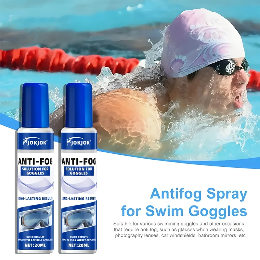 JOKJOK Anti-Fog Spray for Swimming Goggles, Diving Masks & Eyewear - Long-Lasting Anti-Fog Solution, Pre-Moistened Wetting Agent