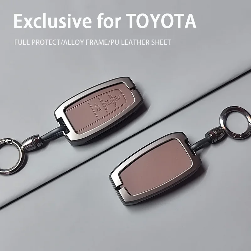 Zinc Alloy Car Remote Key Case Cover for Toyota Camry RAV4 Highlander Avalon C-HR Prius Corolla GT86 Altis Land Cruiser Hilux