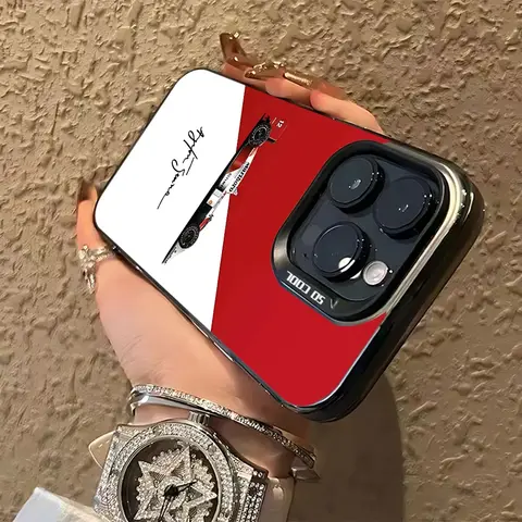 아이폰용 Ayrton Senna F1 휴대폰 케이스, 낙하 방지 매트 후면 커버, 아이폰 16, 15, 14, 13, 12, 11 미니 프로 맥스, X, XR, XSMAX, 8, 7 플러스