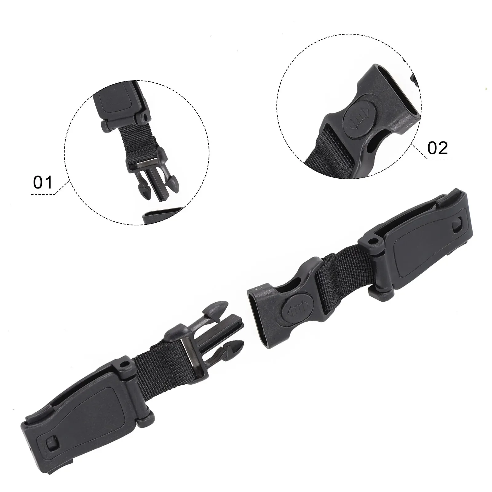 1pcs Car Baby Safety-Seats Strap Belt Child Harness Chest-Clip Safe Buckle Black 16.5cm/6.3inch Seat Belt Accessories
