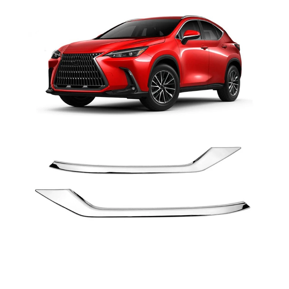 For Lexus NX260 NX350H 2021 2022 ABS Chrome Rear Fog Light Reflector Lamp Cover Trim Foglight Bezel Decoration Frame