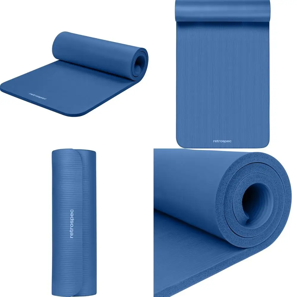 

1 Thick Yoga Mat with Nylon Strap for Men & Women - Non-Slip Mat for Home Yoga, Pilates, Stretching, and Fitness Workouts - Deni