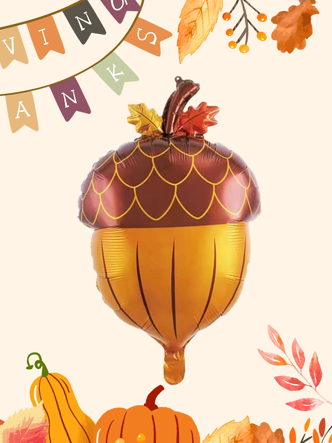 1pc Turkey Pumpkin Squirrel Maple Leaf Pine Cone Balloons Harvest Festival Thanksgiving Day Party Decorations