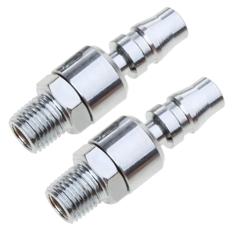 581E 2Pcs/set 1/4NPT Air Hose- Connectors 360-Degree Pneumatic Rotary Joint Pneumatic Tool Fittings- for DIY Projects