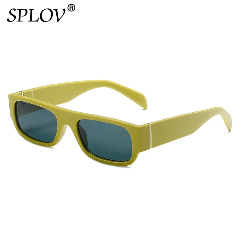 Retro Small Rectangle Women Sunglasses Men Fashion Shades Champagne Purple Eyewear Black Trendy Square Gafas De Sol UV400
