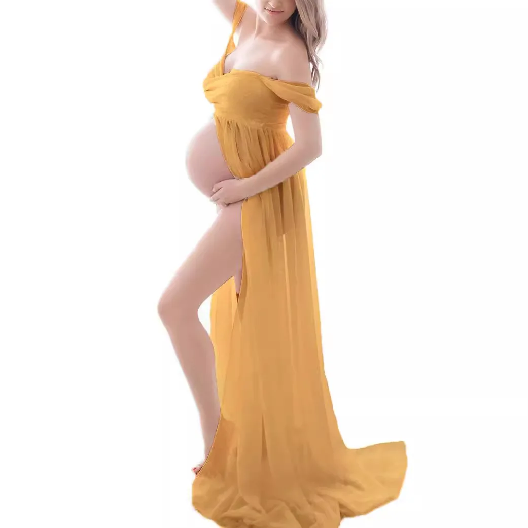 Pregnant Women Photo Dress Pregnant Women Open Floor Mopping Dress Dress Before Taking Pictures