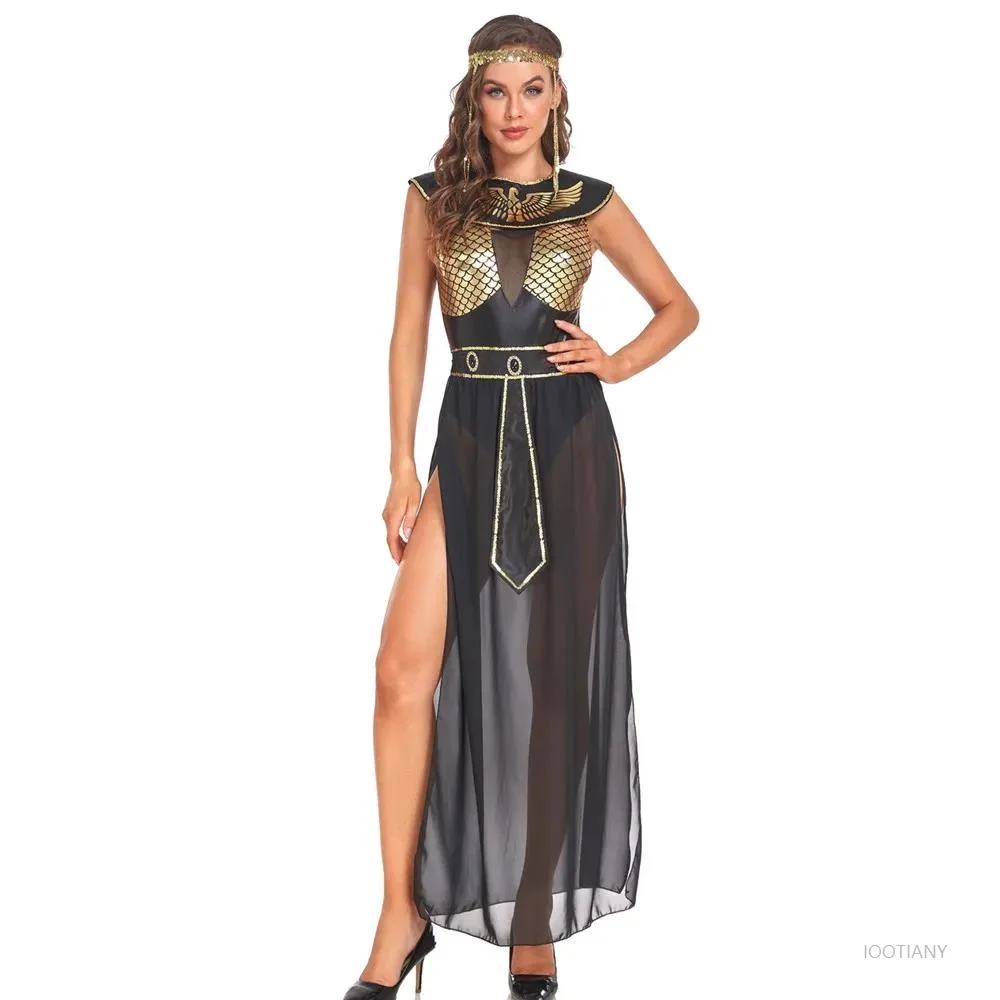 

Halloween Purim Medieval Ancient Egypt Retro Queen Cleopatra Masquerade Nightclub Egyptian Roman Princess Queen Exotic Role Play