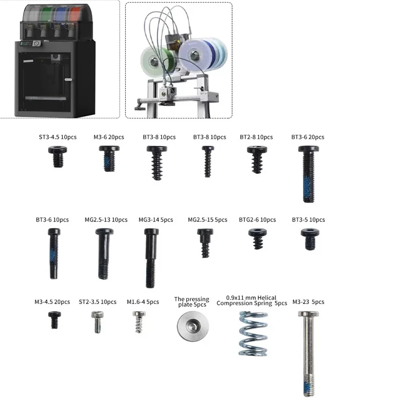 

1set X1 P1 AMS Lite Screws Kit High Quality Top Mount Screws Kit X1/P1/AMS 3D Printer Parts Lab Nozzle X1c Screws Car Bon