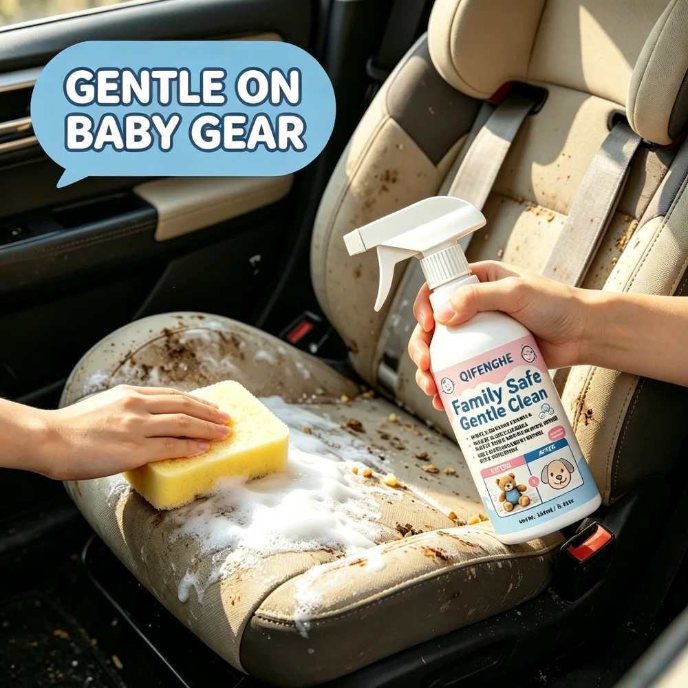QIFENGHE 250ml Family Safe Gentle Foam Cleaner, Waterless Multi-scene Cleaning Spray for Car Interiors & Home, Baby & Pet Safe S