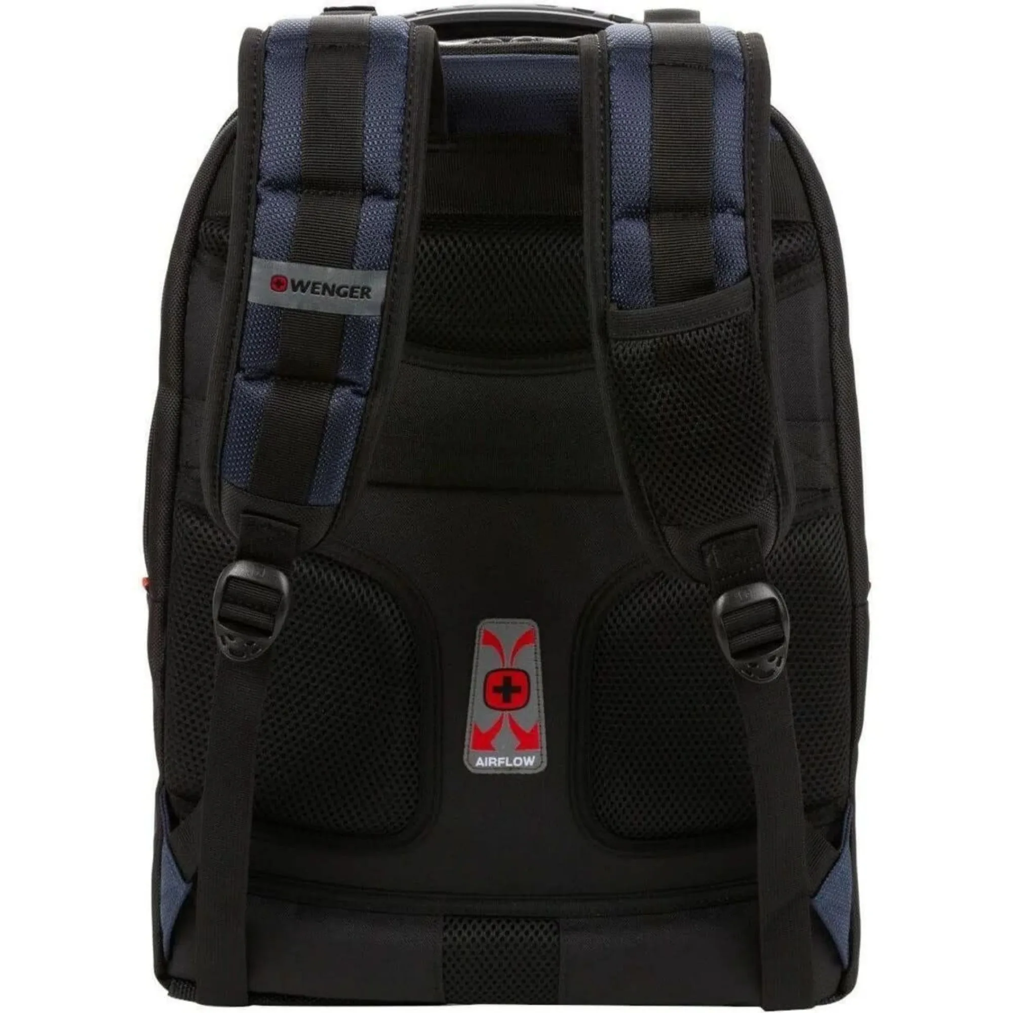 Рюкзак для ноутбука из полиэстера 16 дюймов, черный/темно-синий