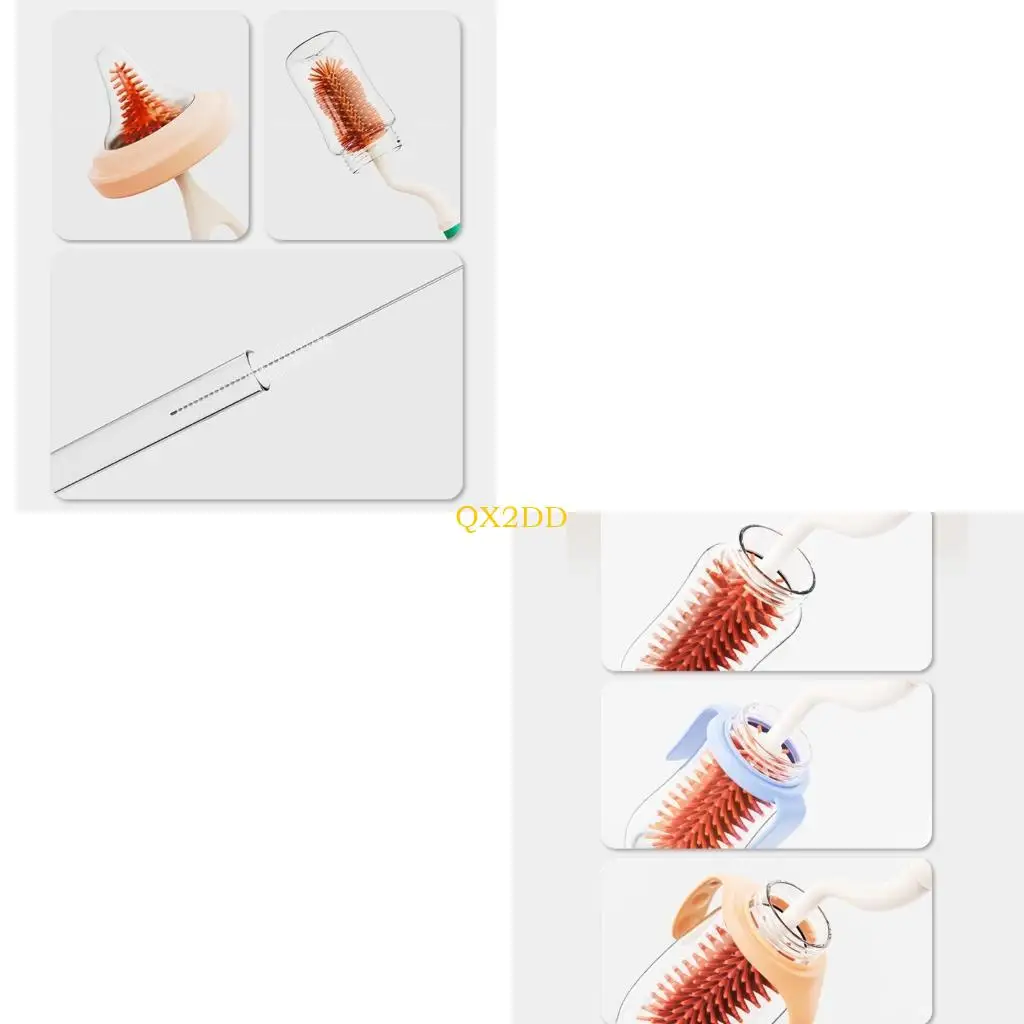 

Baby Bottle Brush Set for Newborns Care User Friendly with 360 Degree Rotating