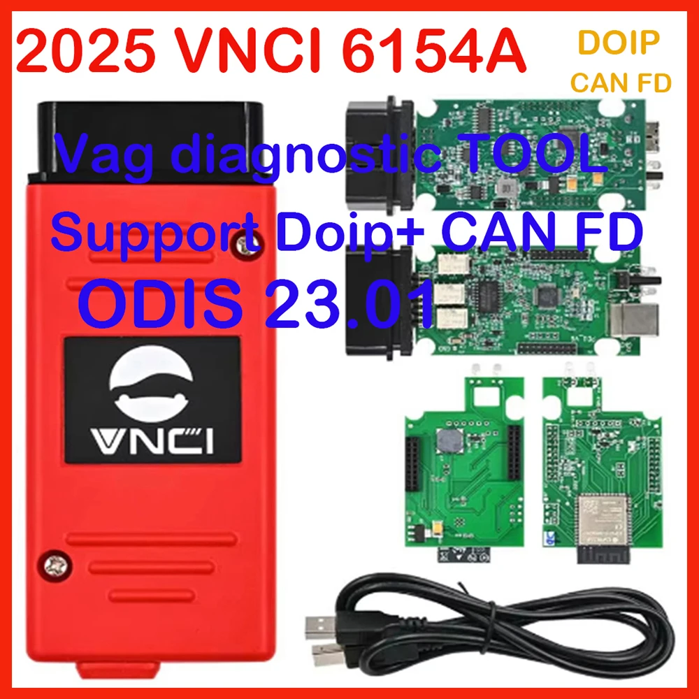 VNCI 6154 6154A V9.10 Support CAN FD DoIP Protocol Original Driver Cover SVCI 6154 VAS6154 DOIP For Audi VW Seat Skoda Bentley