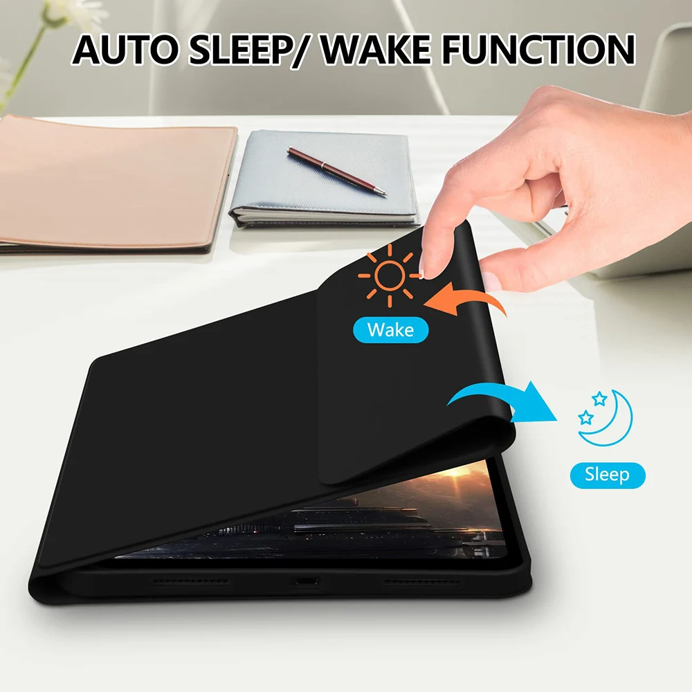 Etui z klawiaturą do Samsung Galaxy Tab A9 8.7 cala, pokrowiec z klawiaturą ochronną do Samsung Tab A9 SM-X110/X115/X117