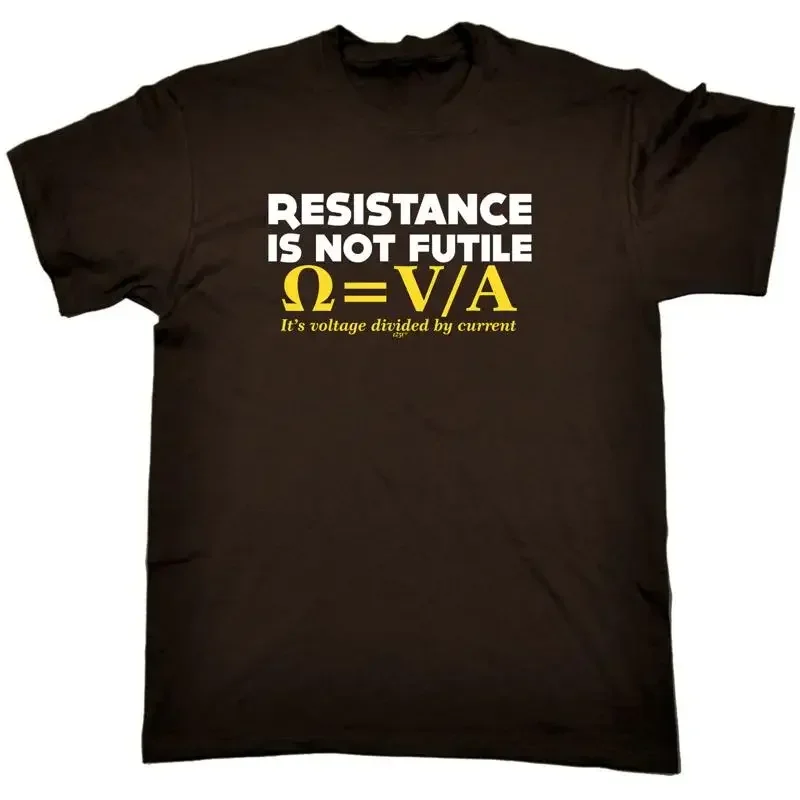 Resistance Not Is Futile Its Voltage Divide Mens Funny Novelty T Shirt