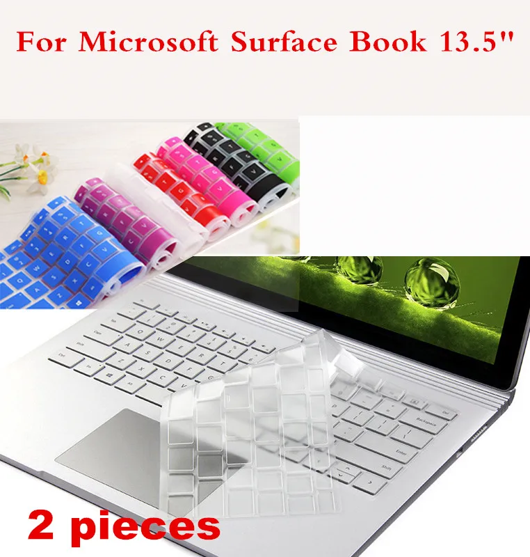 2 Pieces /bag  Dustproof Washable Laptop Keyboard Cover For Microsoft Surface Book 2  15 inch / Surface Book 2 13.5 inch