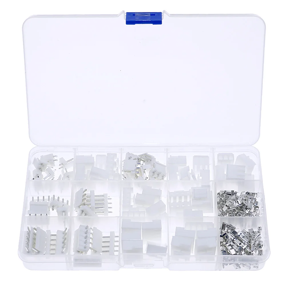 180pcs/set 2p 3p 4p 5 pin VH 3.96mm Pitch Terminal Housing Pin Header terminal Connector with box connector
