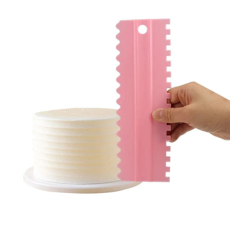4pcs/set cream scraper PP Cream Smoother Pastry Icing Combs Spatulas DIY Baking Tools bakery accessories Cake Decorating Comb