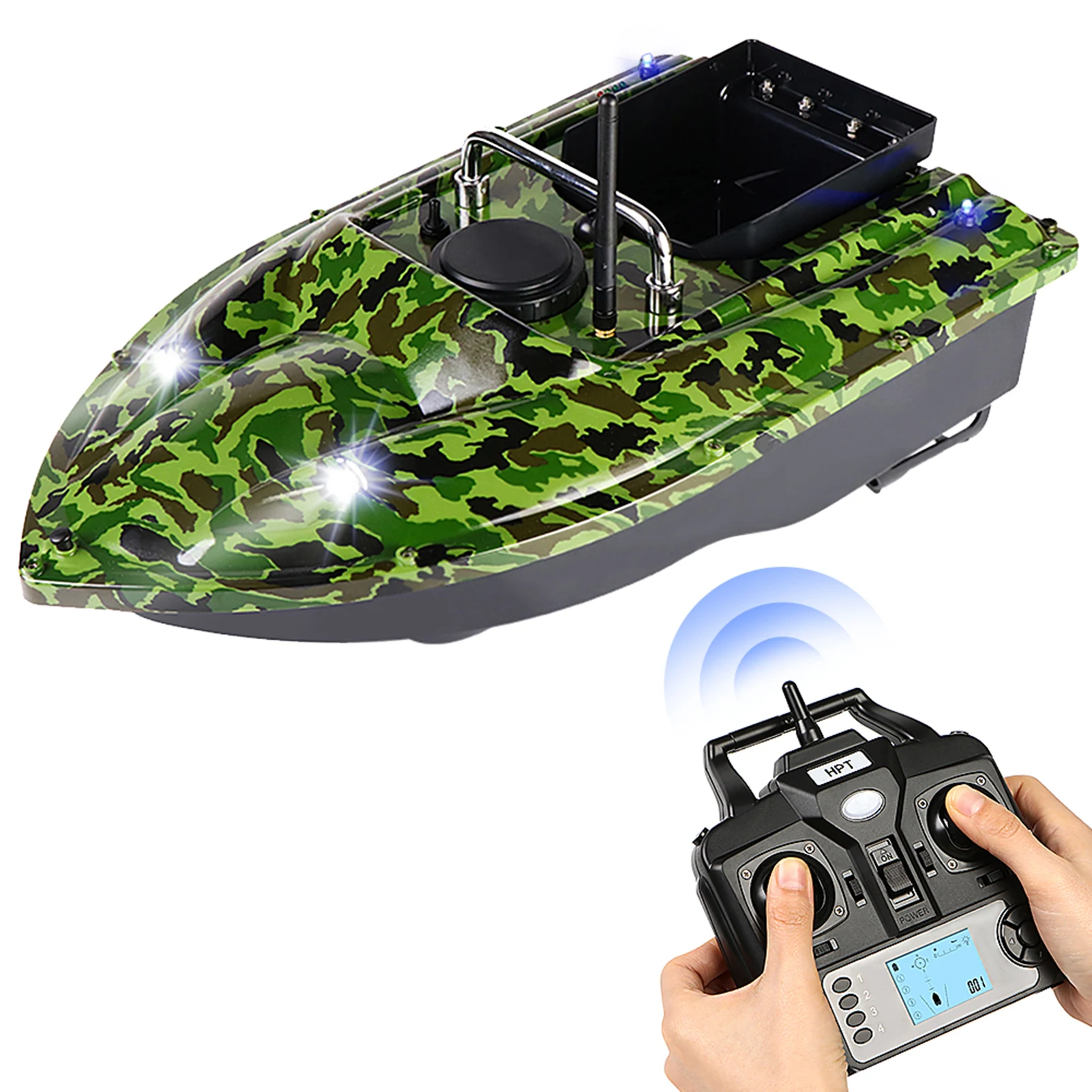 C118 5200mAh GPS Fishing Bait Boat with Single Bait Containers Automatic Bait Boat with Remote Control