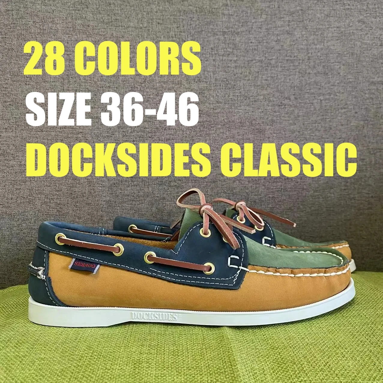 

Мужская обувь Homme Authentic Sebago Docksides — кожаные топсайдеры премиум-класса со шнуровкой и мокрым носком BB45